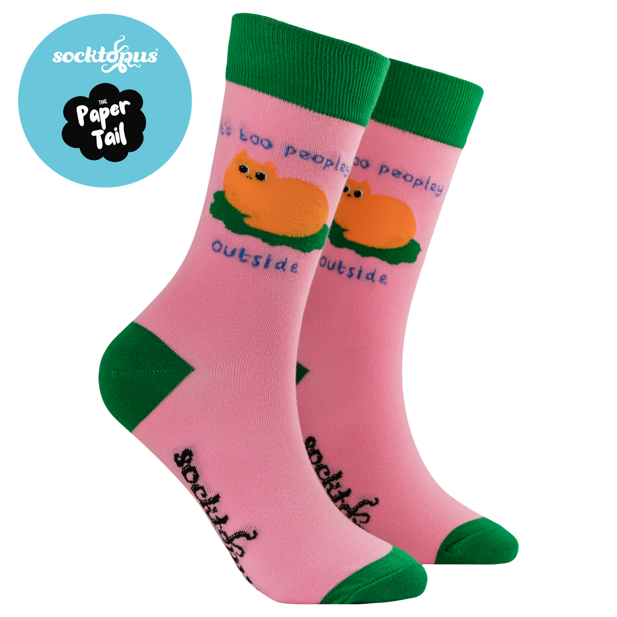 It's Too Peopley Outside Socks - Paper Tail