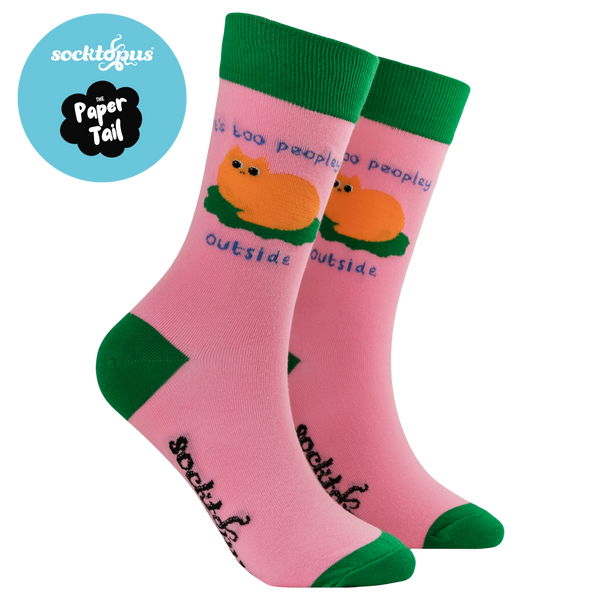 It's Too Peopley Outside Socks - Paper Tail