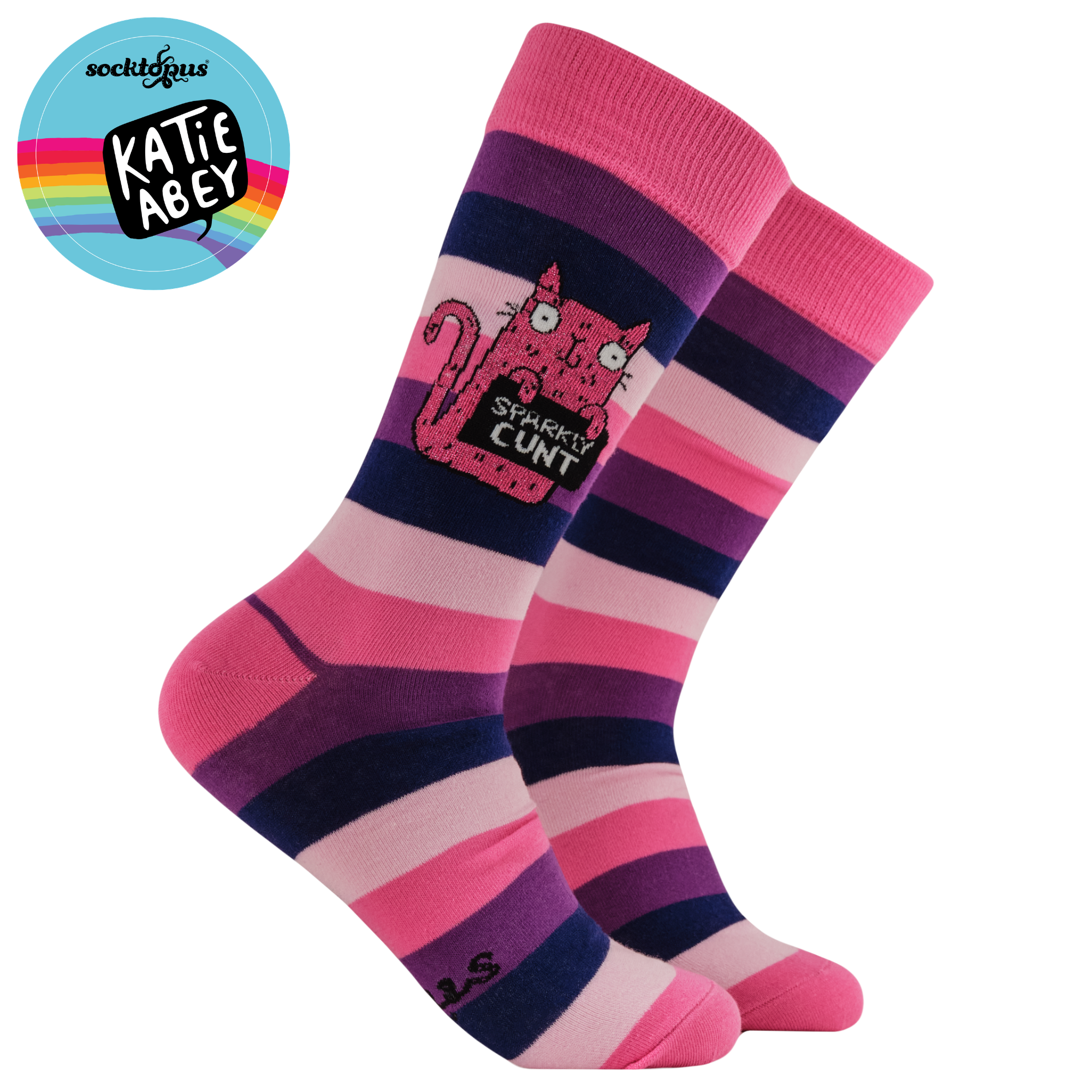 Sparkly Cunt Socks - Socktopus X Katie Abey