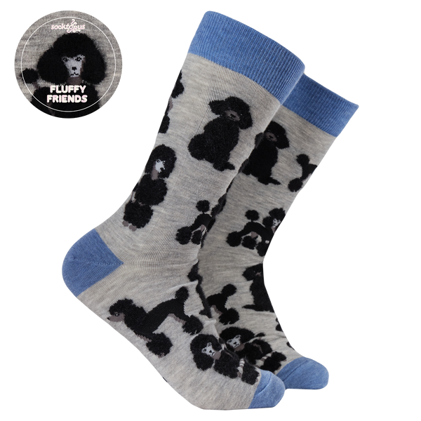 Fluffy Poodles Socks - GREY