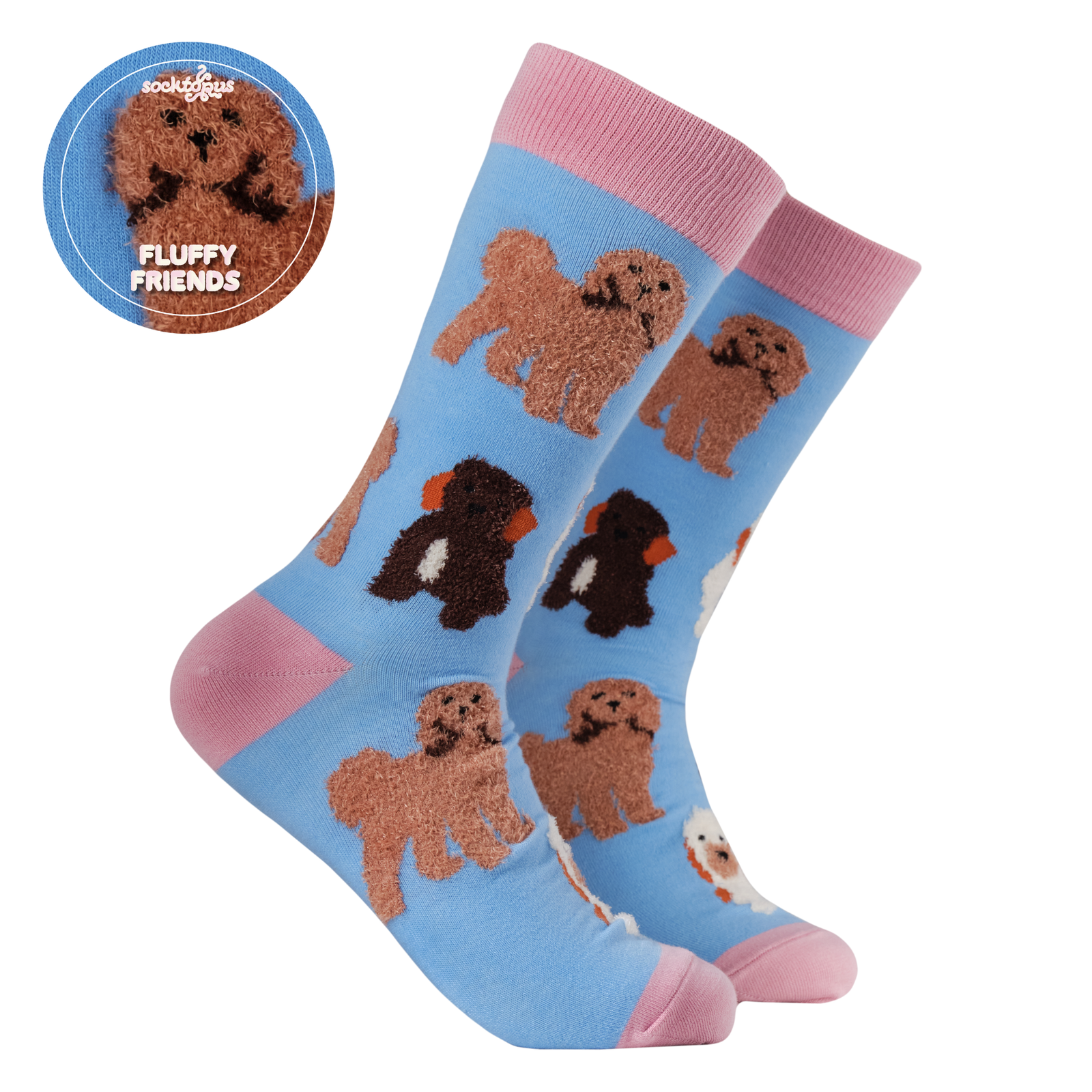 Fluffy Cockapoo Socks