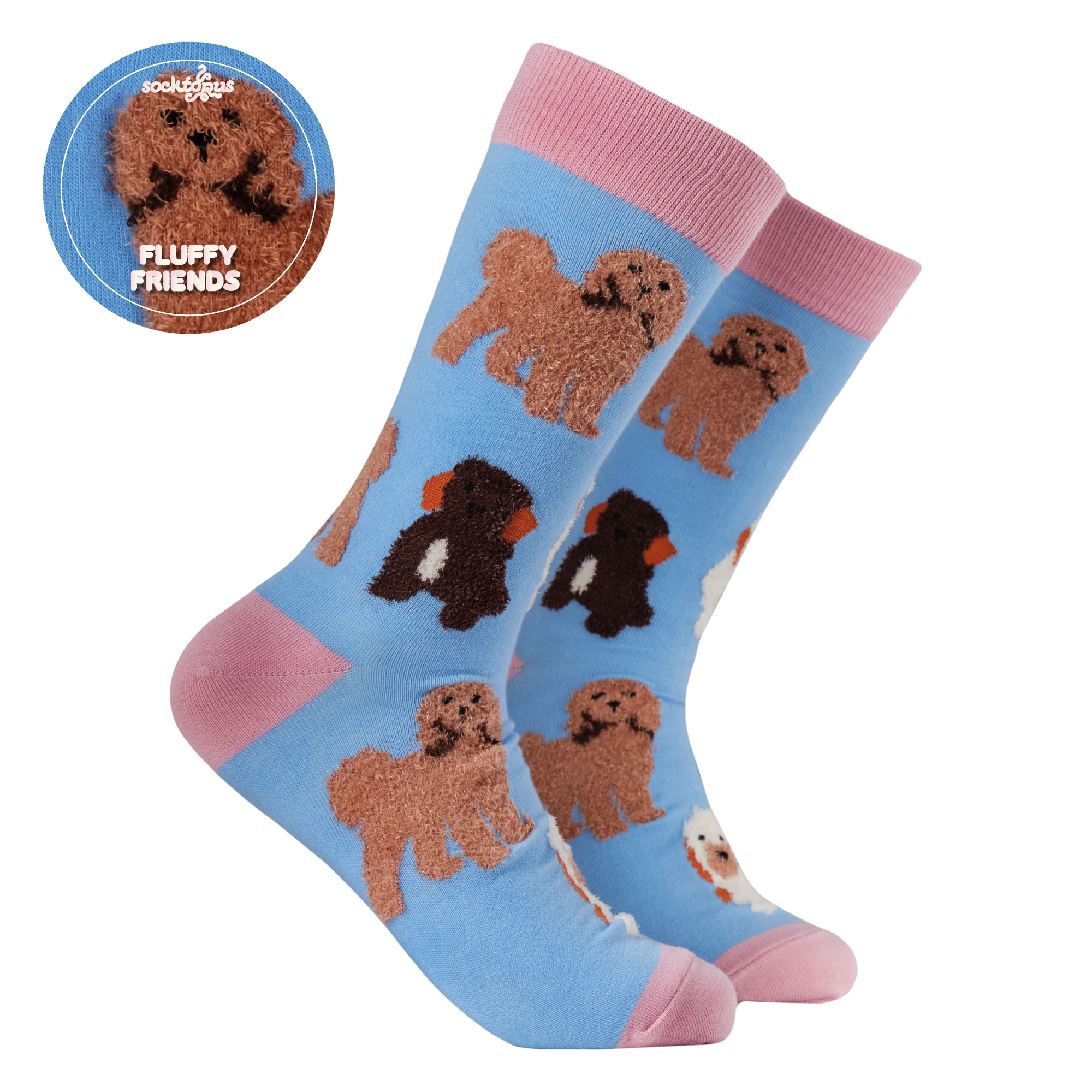 Fluffy Cockapoo Socks