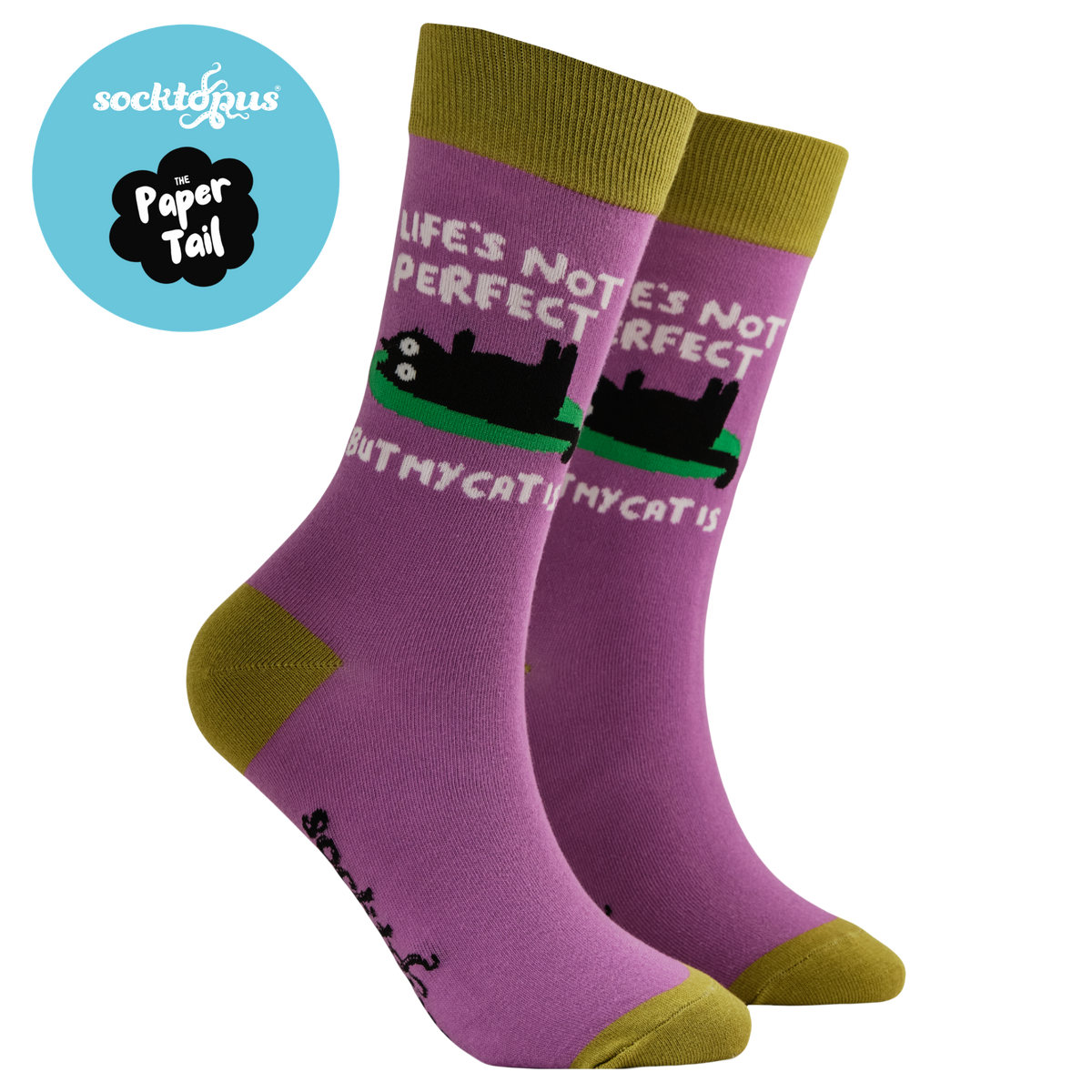 Life's Not Perfect But My Cat Is Socks - Paper Tail