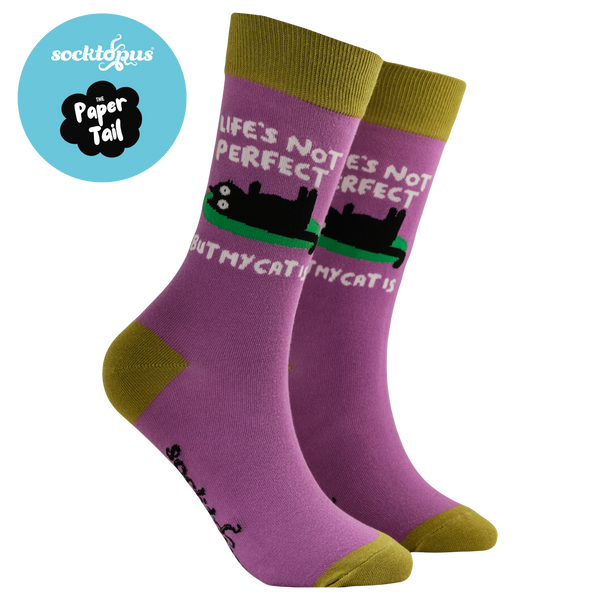 Life's Not Perfect But My Cat Is Socks - Paper Tail