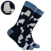Fluffy White Cats Socks