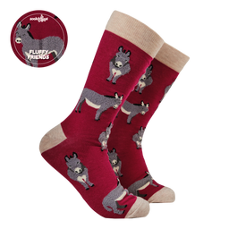 Fluffy Donkeys Socks - LARGE