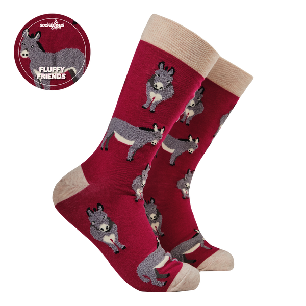 Fluffy Donkeys Socks - LARGE