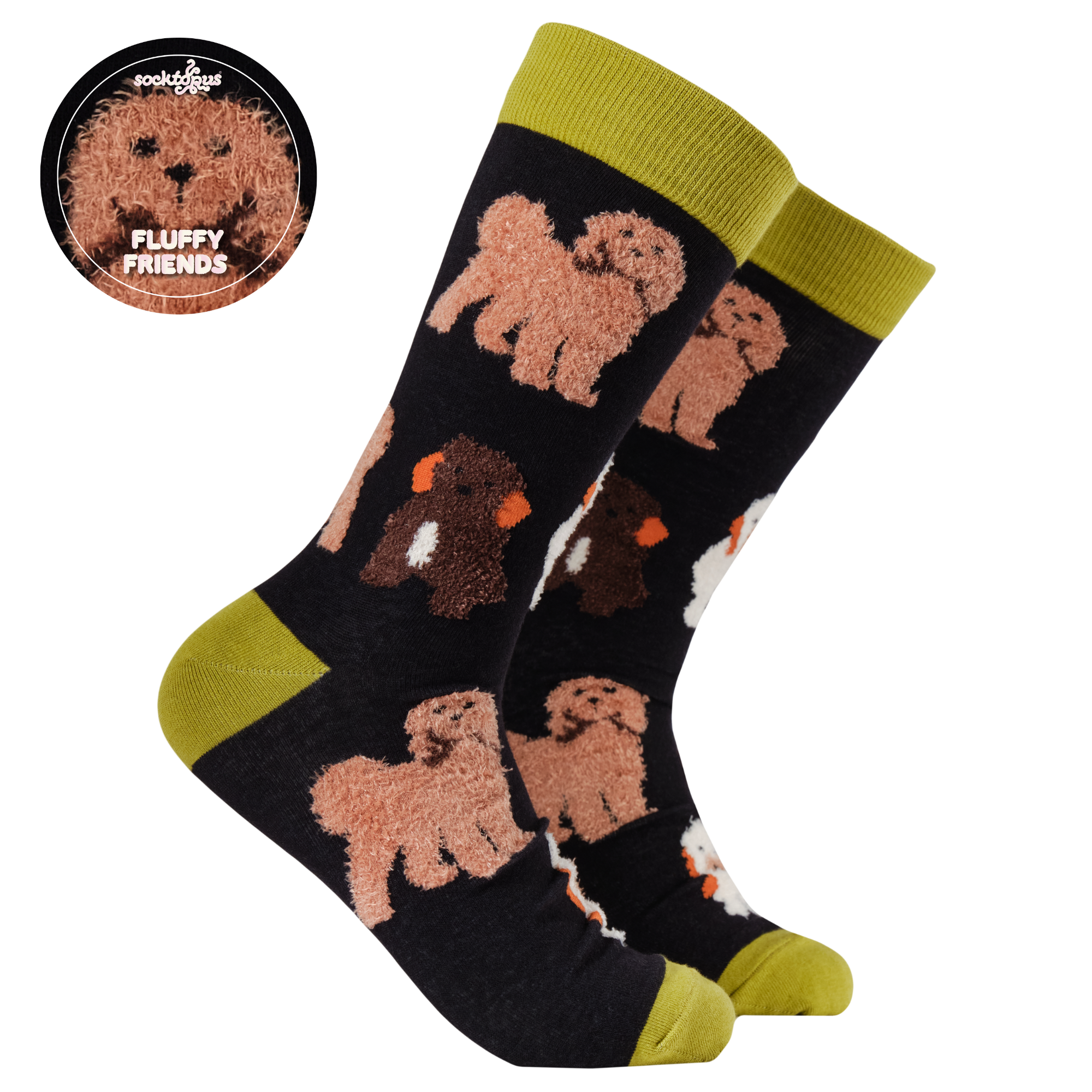 Fluffy Cockapoo Socks