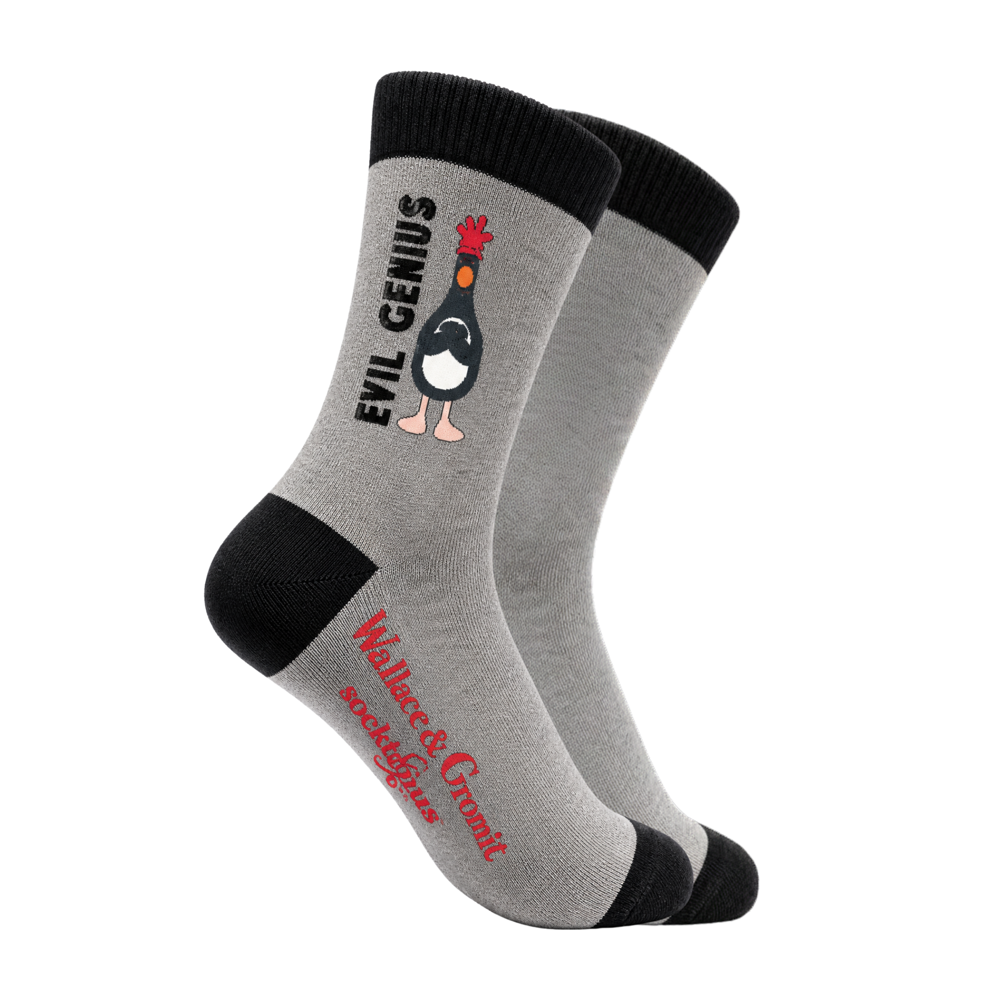 Evil Genius Socks - Wallace and Gromit