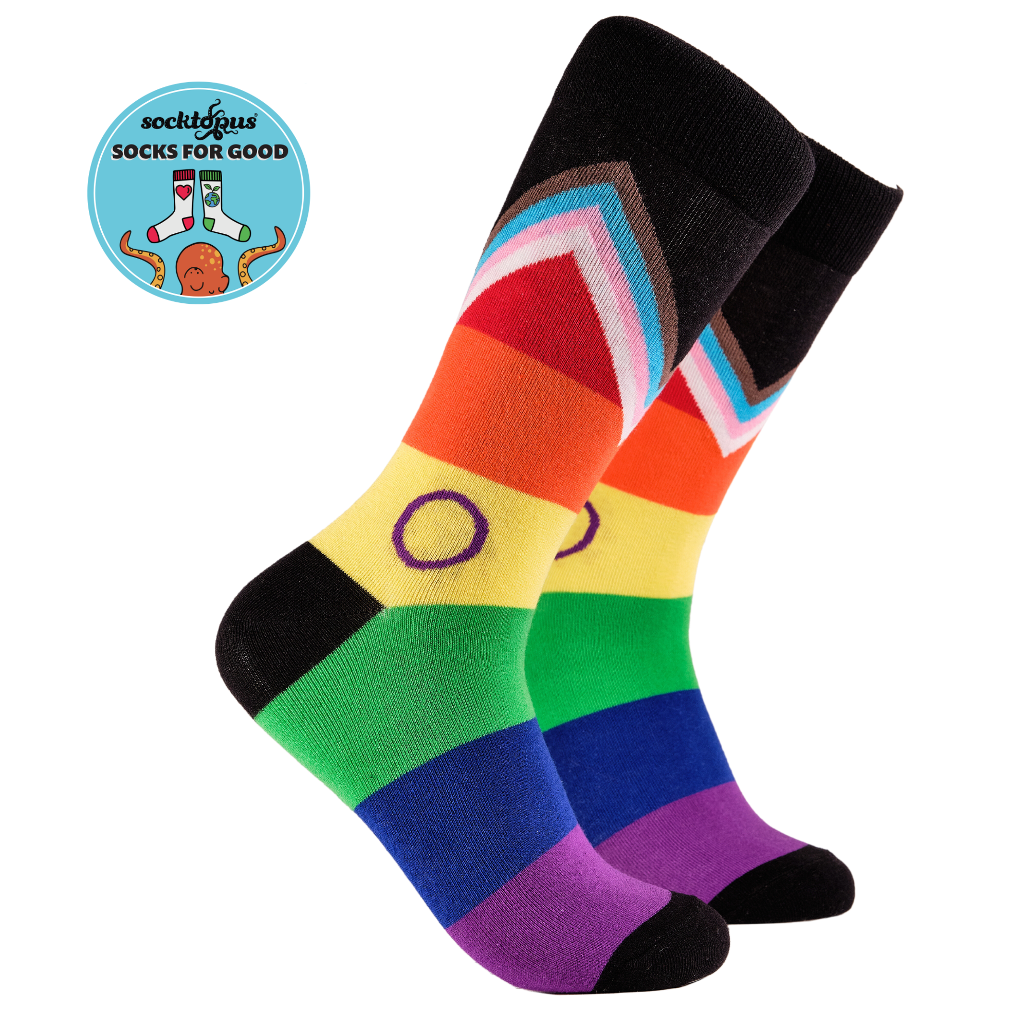 LGBTQA+ Socks - Progress Pride
