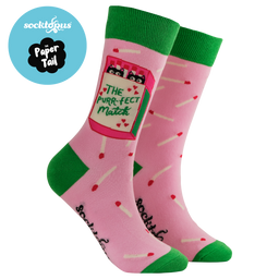 The Purrfect Match Socks - Paper Tail