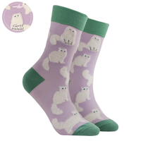 Fluffy White Cats Mini Socks
