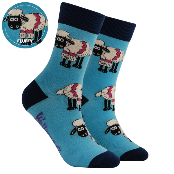 Fluffy Shaun the Sheep Mini Socks - Wallace and Gromit