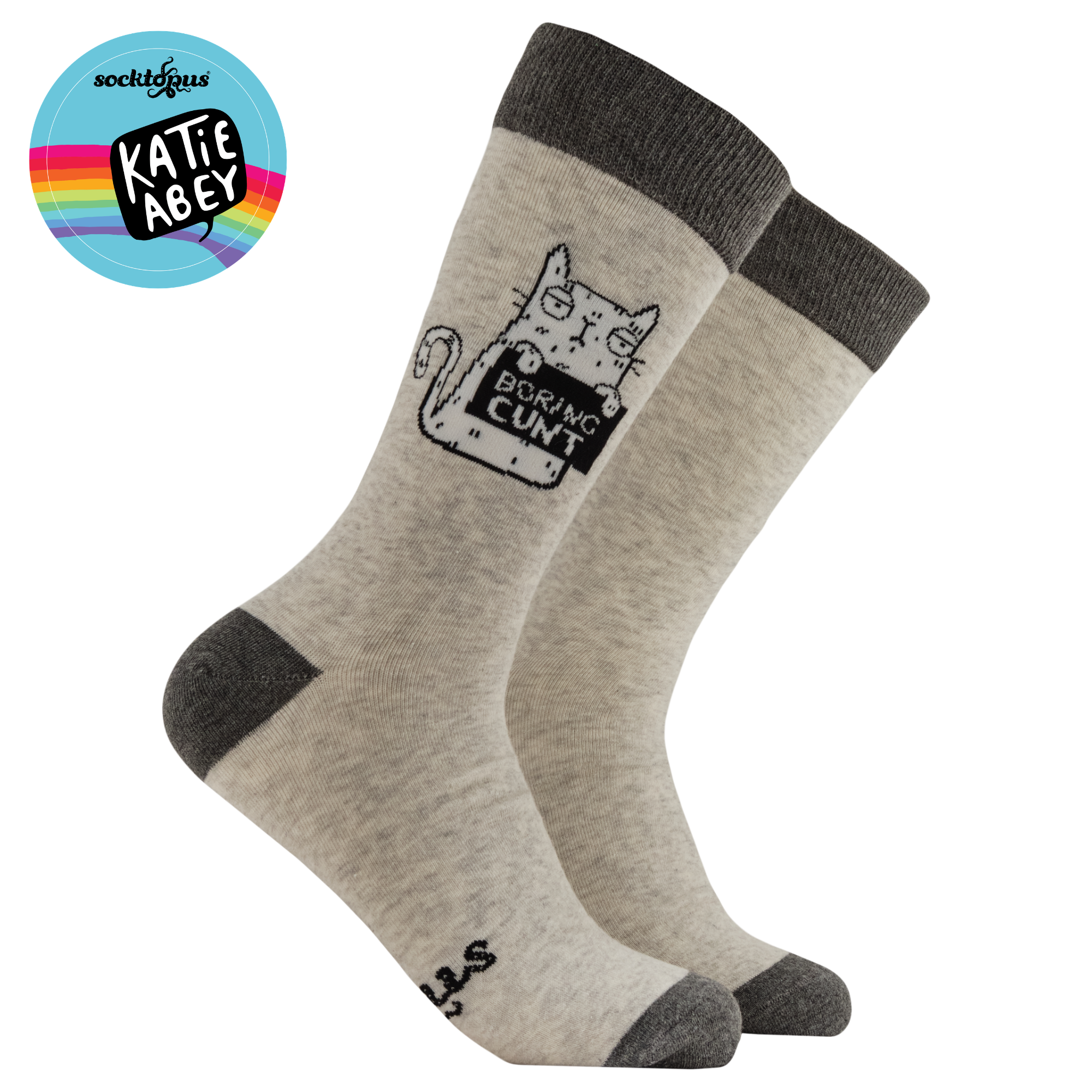 Boring Cunt Socks - Socktopus X Katie Abey