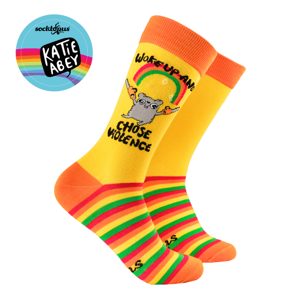Chose Violence Socks - Socktopus X Katie Abey
