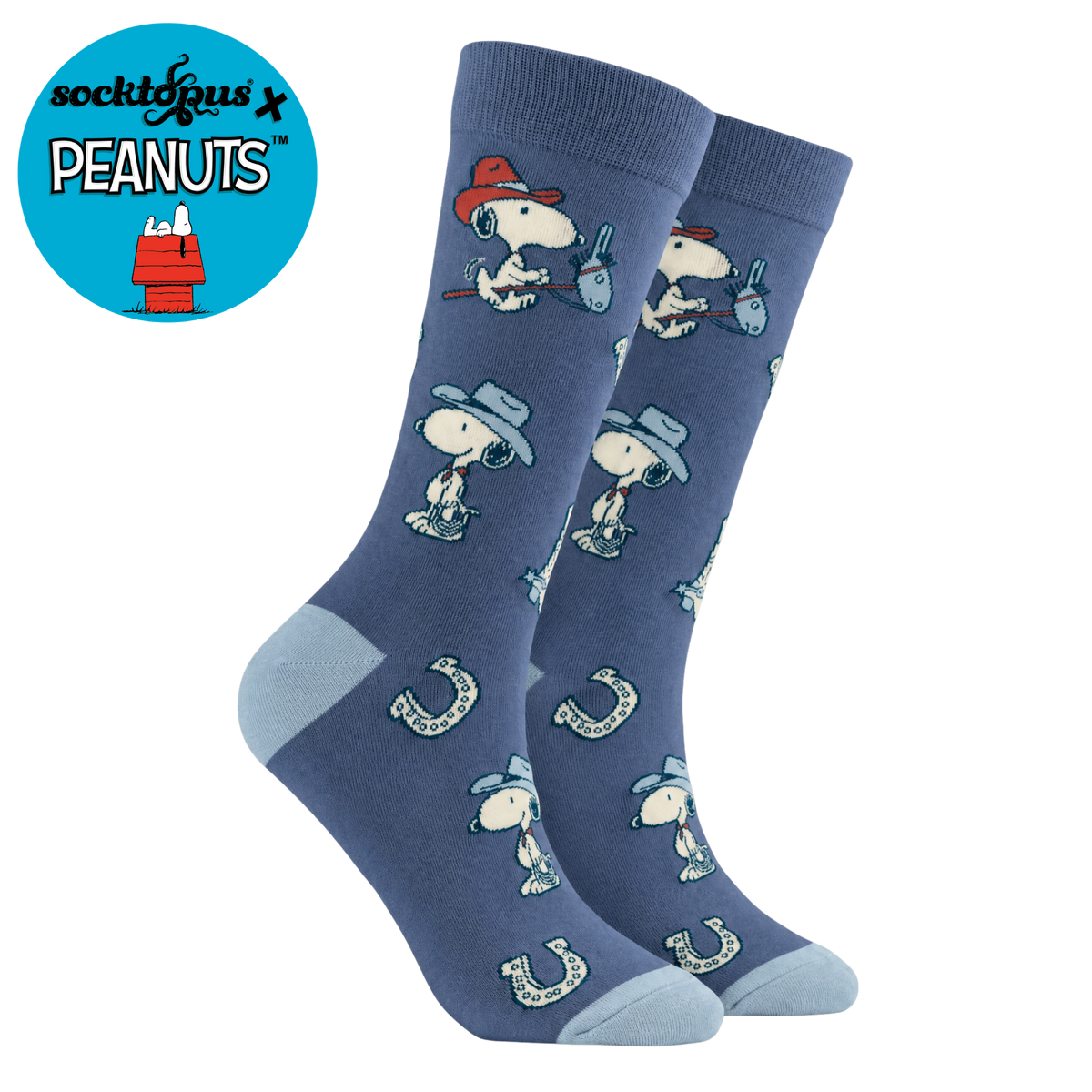 In the Saddle Snoopy Socks - Peanuts - BLUE