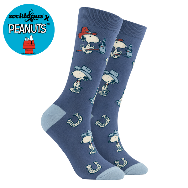 In the Saddle Snoopy Socks - Peanuts - BLUE