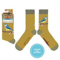 Blue Tit Socks - Robert E Fuller