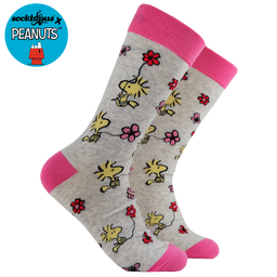 Woodstock Flowers Socks - Peanuts