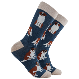 Saint Bernard Dog Socks - Oh When The Saints!