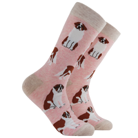 Saint Bernard Dog Socks - Oh When The Saints!
