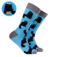 Fluffy Black Cat Socks