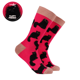 Fluffy Black Cat Socks