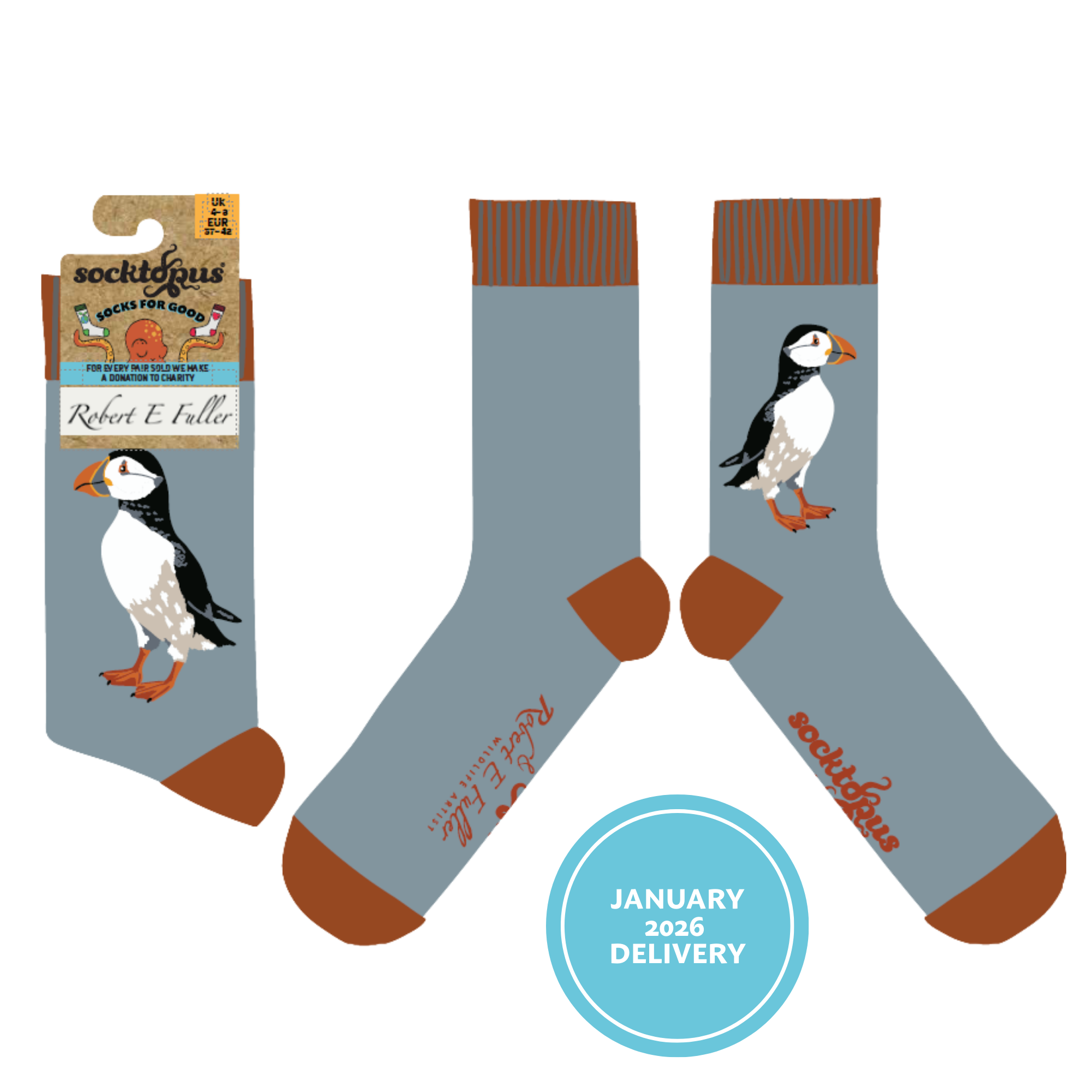Puffin Socks - Robert E Fuller