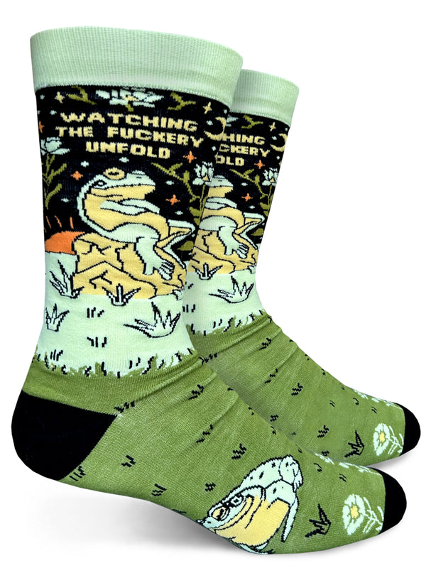 Watching the Fuckery Unfold Socks - Large