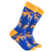 Giraffe Socks - What's the weather like up there?