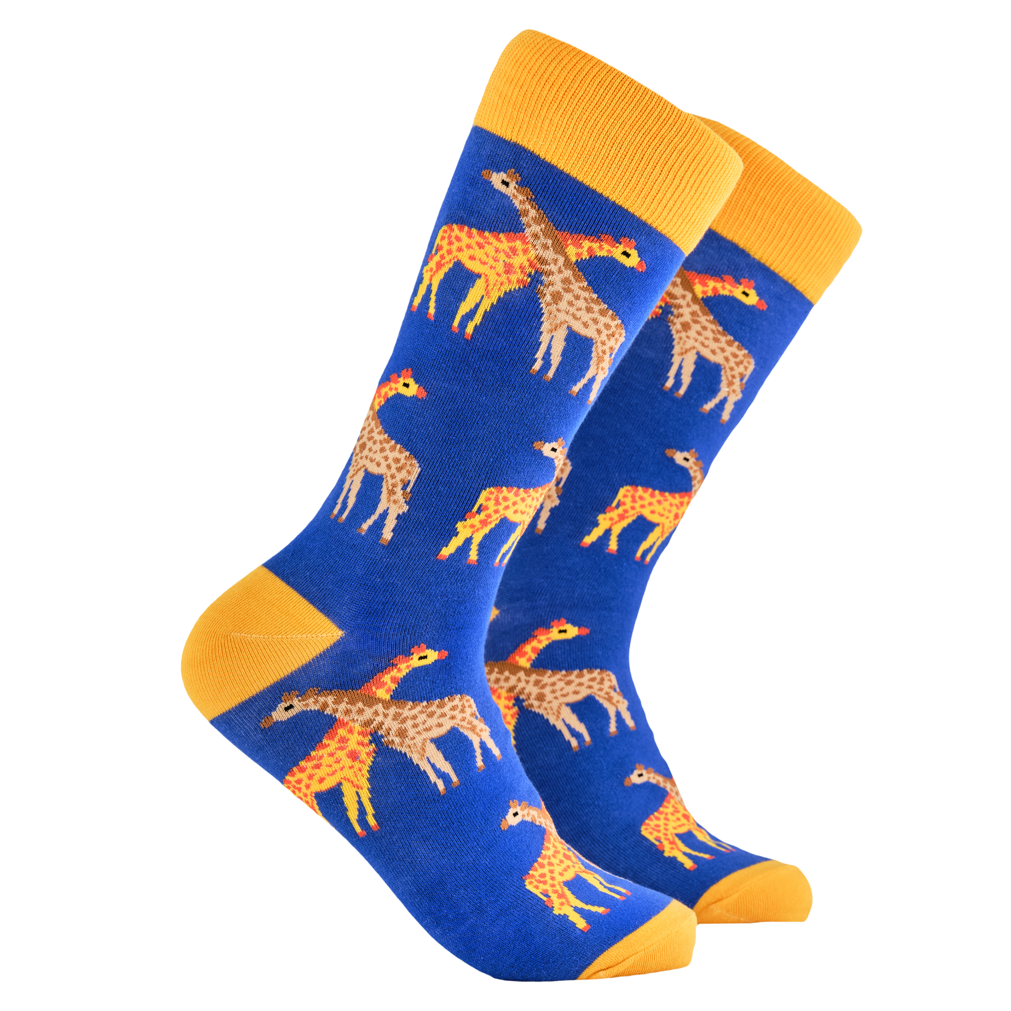 Giraffe Socks - What's the weather like up there?