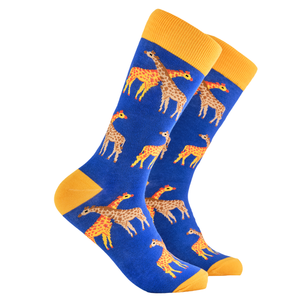 Giraffe Socks - What's the weather like up there?
