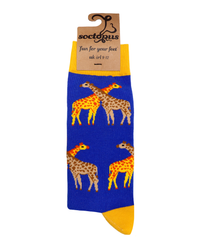 Giraffe Socks - What's the weather like up there?