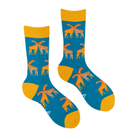 Giraffe Socks - What's the weather like up there?