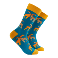 Giraffe Socks - What's the weather like up there?