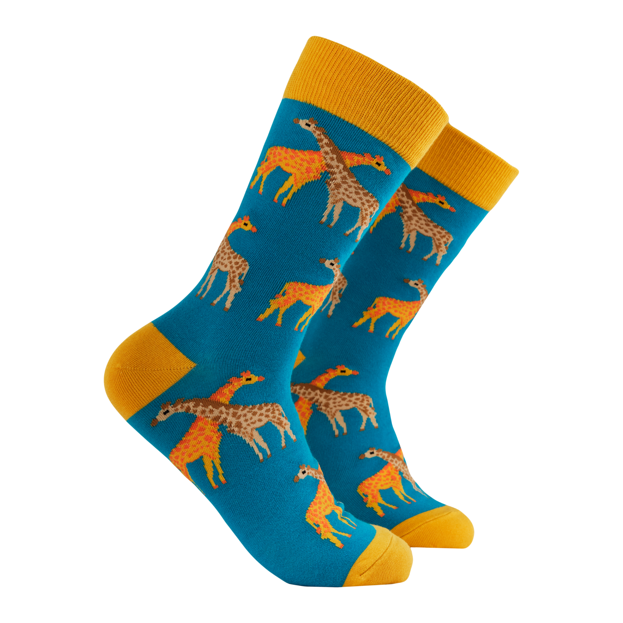 Giraffe Socks - What's the weather like up there?