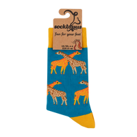 Giraffe Socks - What's the weather like up there?