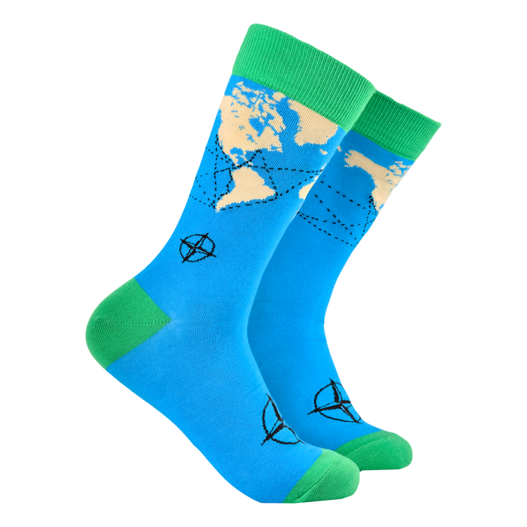 World Map Bamboo Socks