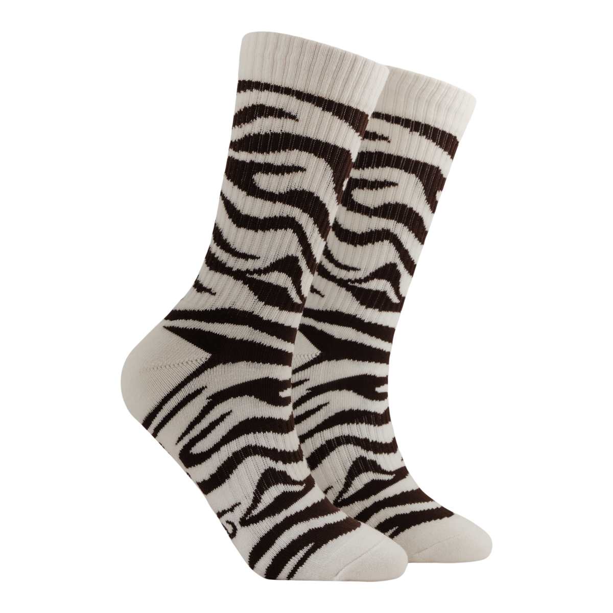 Zebra Print Athletic Socks