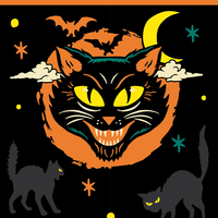 Vintage Black Cat Socks