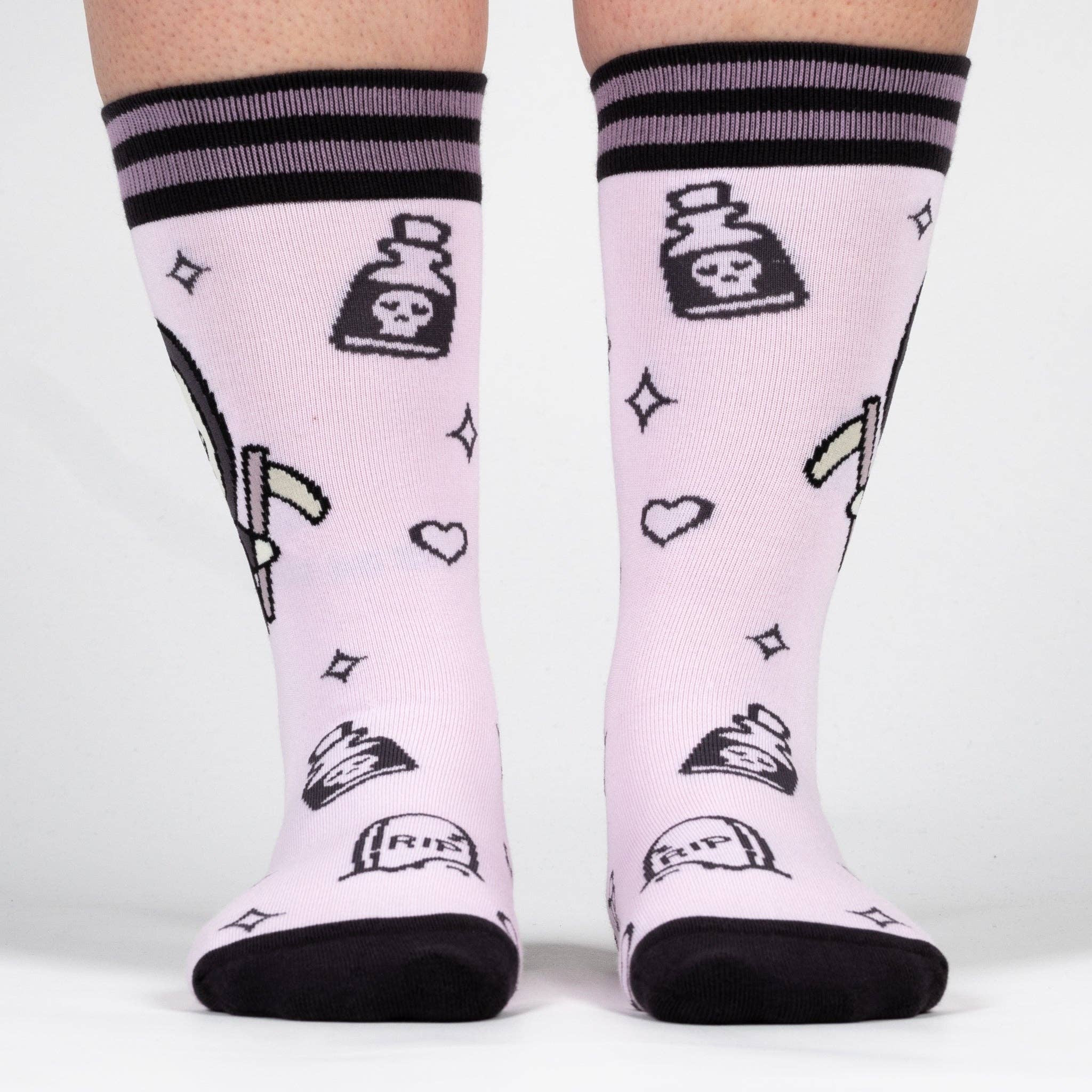 Pastel Goth Grim Reaper Socks