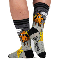 This is Fine: Noir Edition Socks