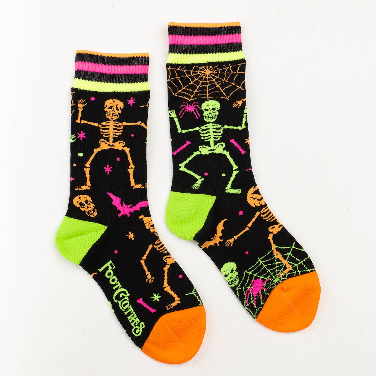 Rave Skeletons UV Reactive Socks