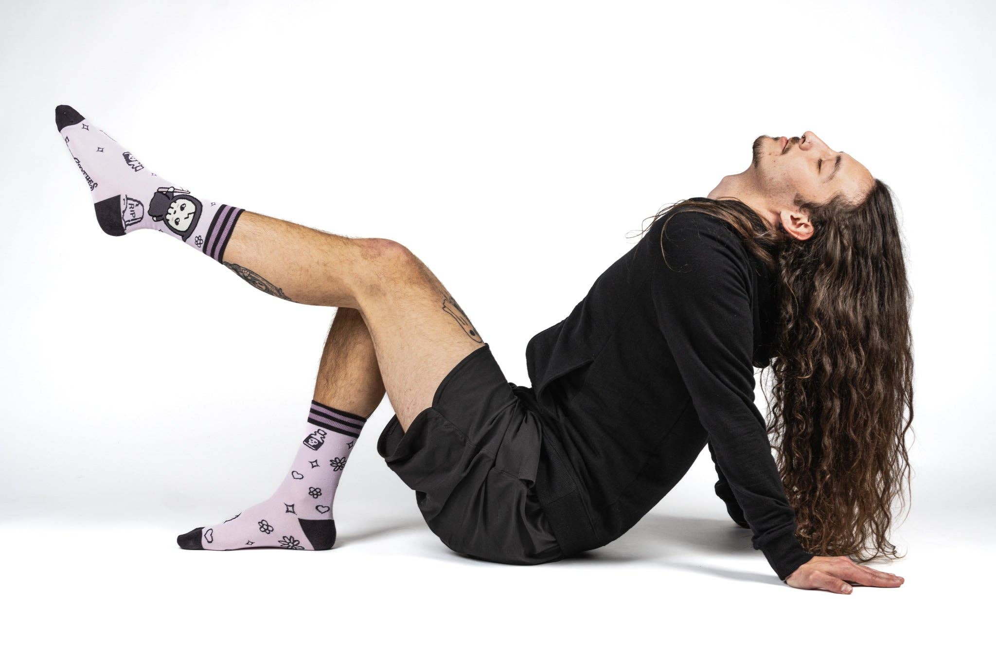 Pastel Goth Grim Reaper Socks