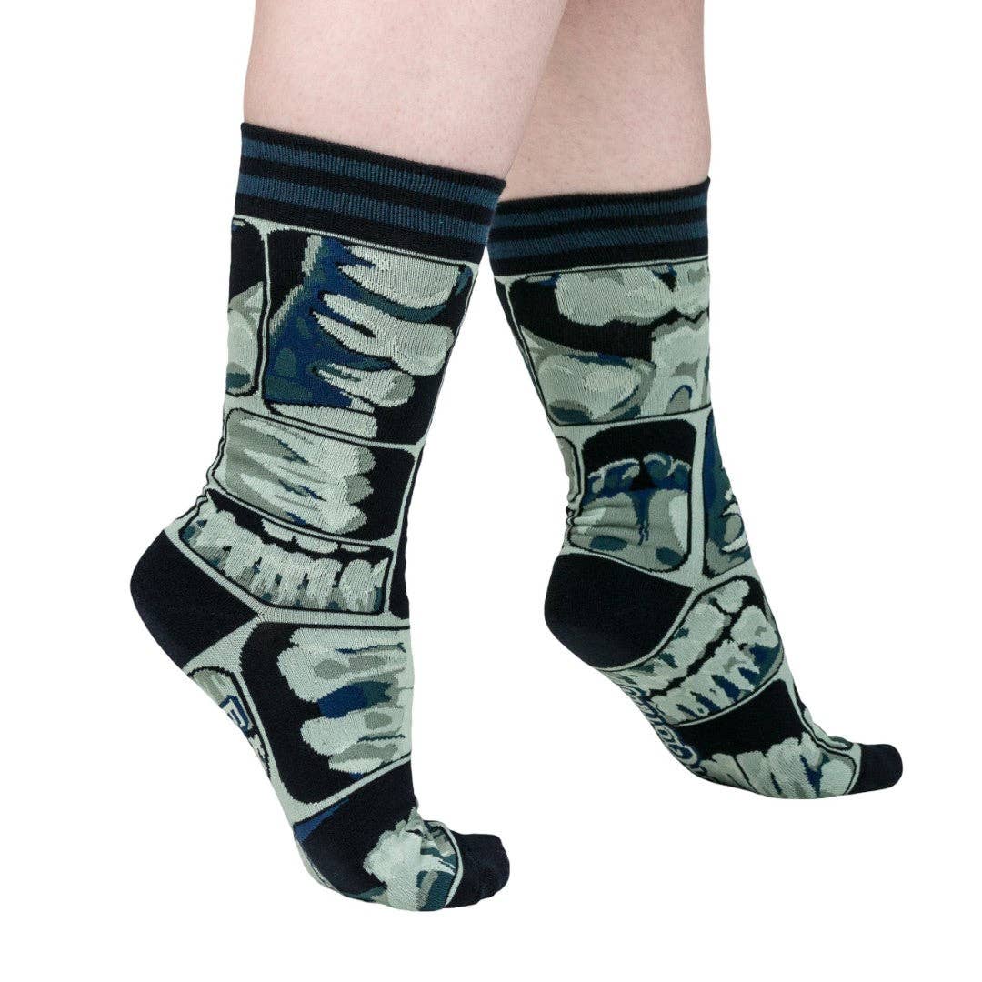 Too Cool for Flossing Teeth X-Ray Socks