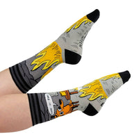 This is Fine: Noir Edition Socks