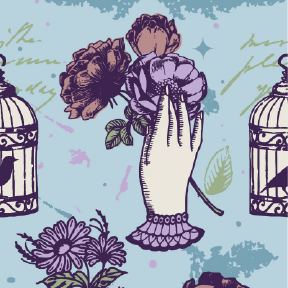 Floral Nightingale Socks