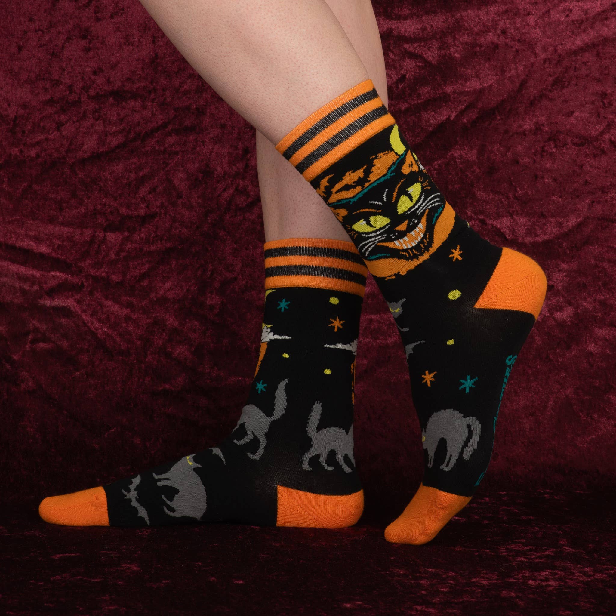 Vintage Black Cat Socks