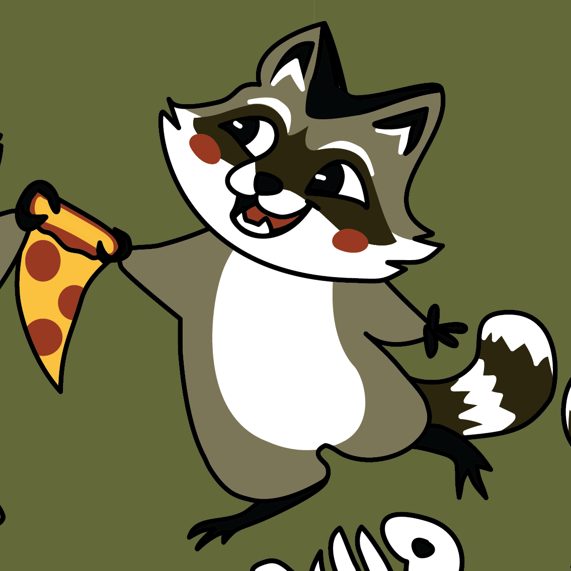 Trash Panda Pizza Party Socks