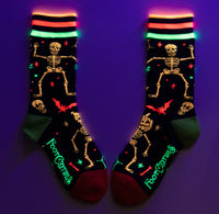 Rave Skeletons UV Reactive Socks